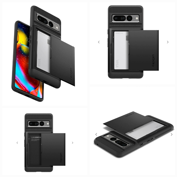 Spigen Pixel 7 Pro Slim Armor CS Case Black New in Box - Picture 7 of 16